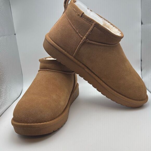 CUSHIONAIRE Women's Hip 2 Genuine SuedeβAnkle Snow Boots SIZE 9.5 CHESTNUT PREOW - Picture 6 of 7